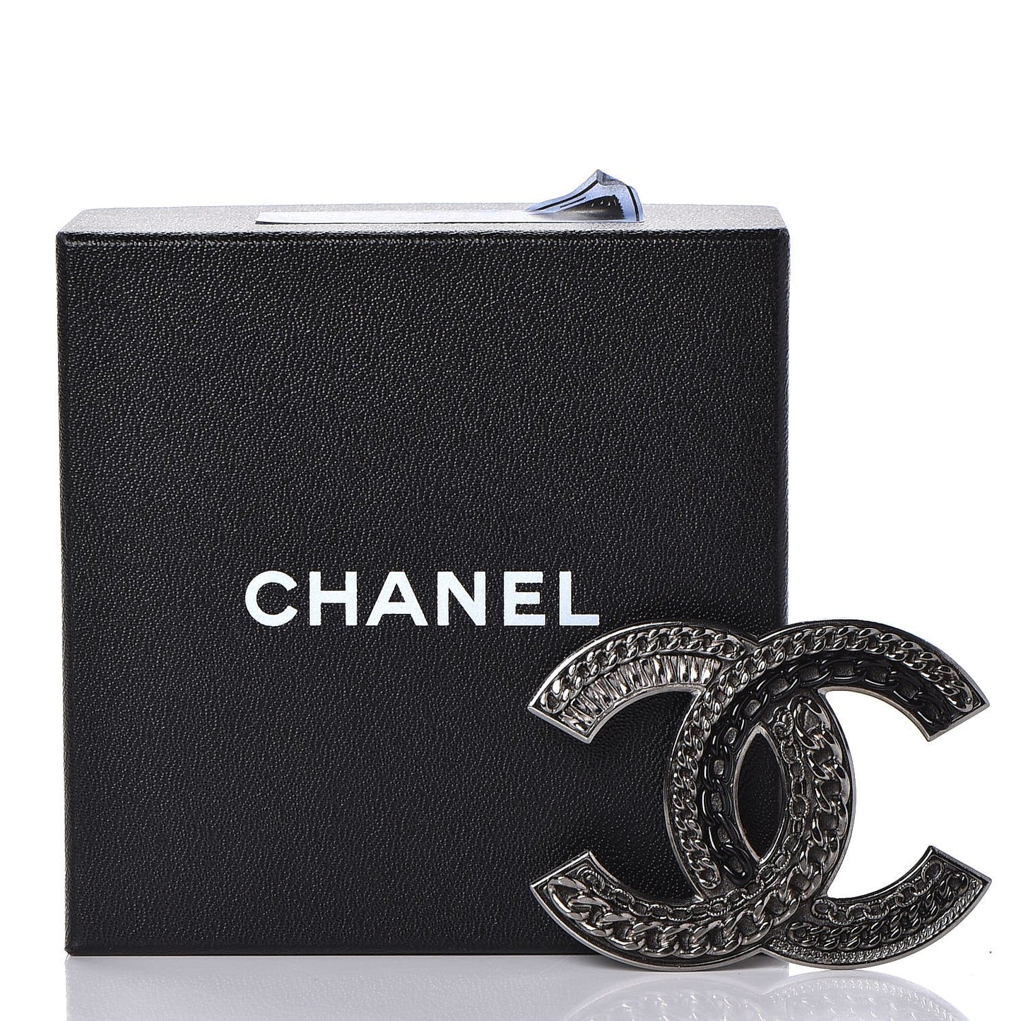 Ruthenium Chain CC Large Brooch