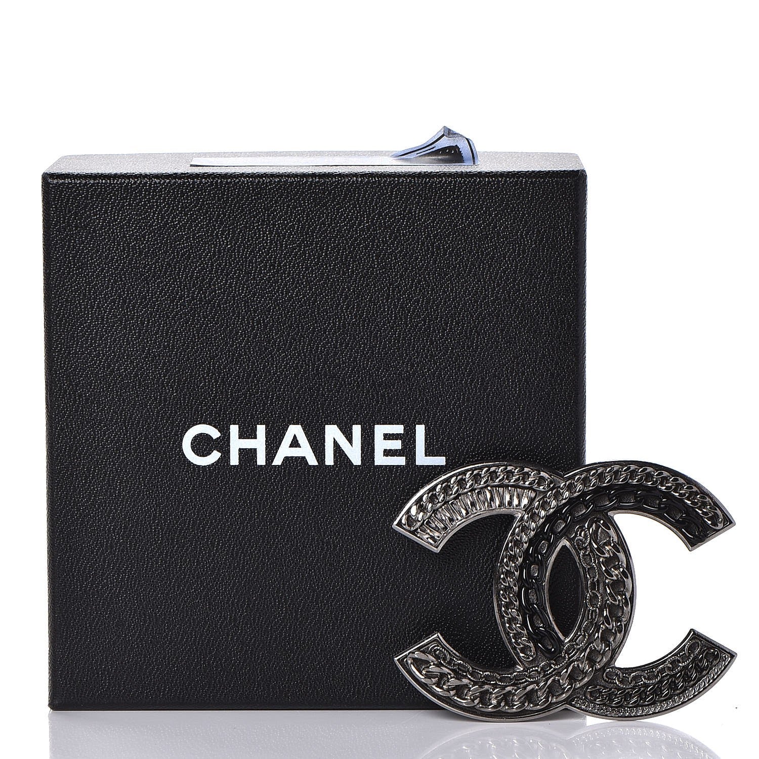 Chanel Ruthenium Chain CC Large Brooch 5 of 5