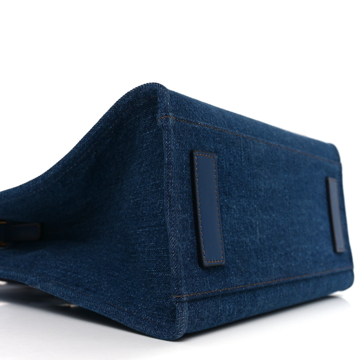 Versace Denim Calfskin La Medusa Small Tote Bag Blue 8 of 9
