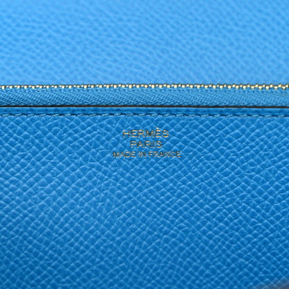 Hermes Epsom Casaque Kelly Wallet To Go Black Bleu Indigo Bleu Frida 6 of 12