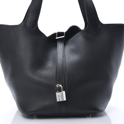 Hermes Taurillon Clemence Picotin Lock 22 MM Black 8 of 13