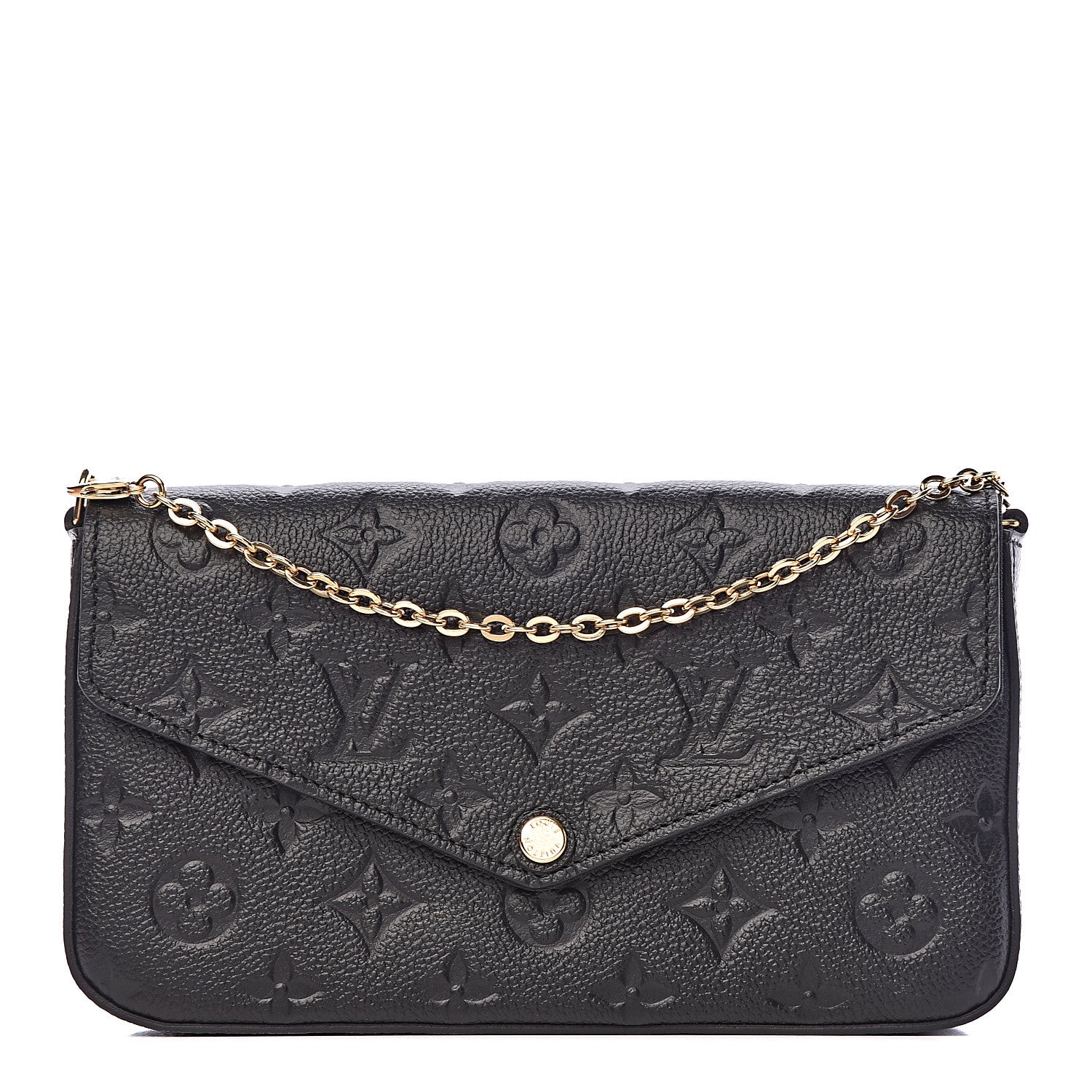 Louis Vuitton Empreinte Pochette Felicie Chain Wallet Black 1 of 12