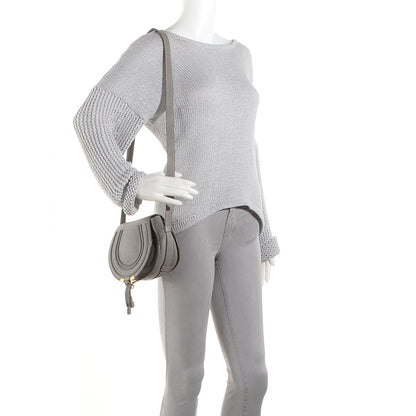 Chloe Calfskin Mini Marcie Round Crossbody Bag Cashmere Grey 2 of 10