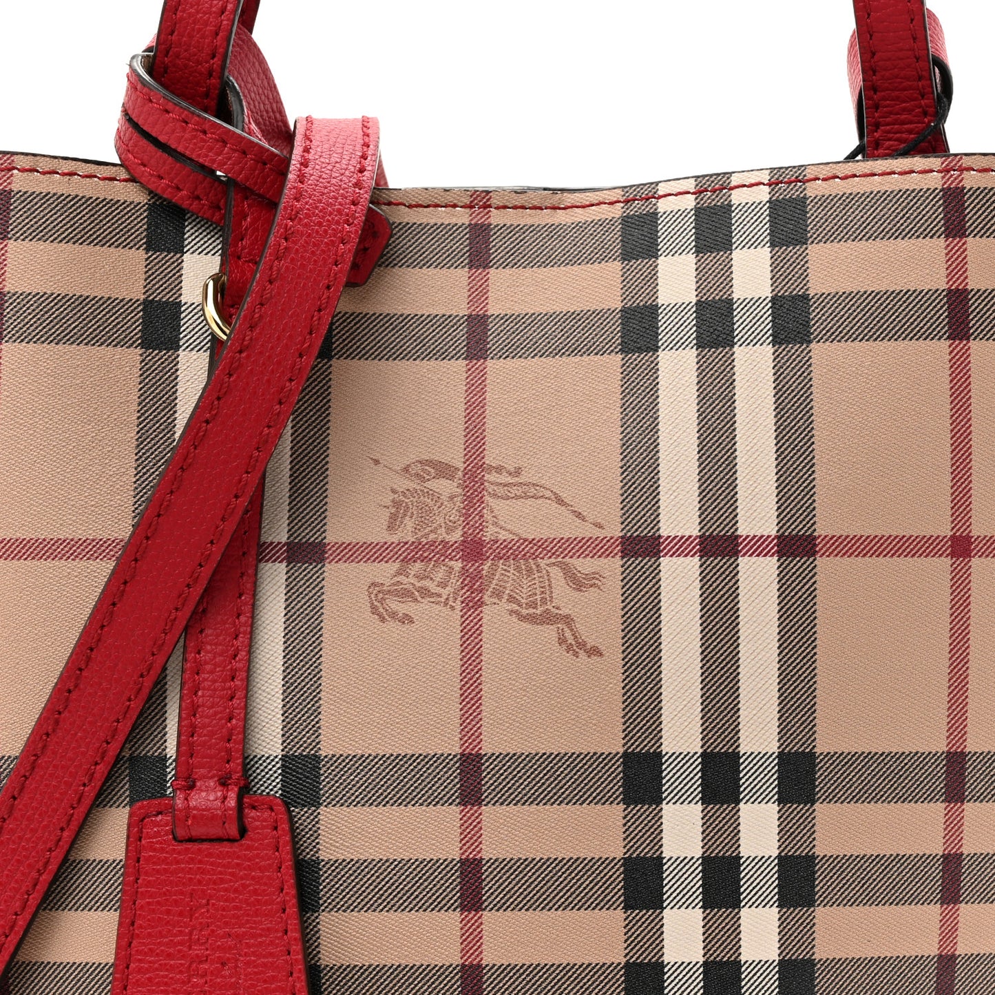 Haymarket Check Colours Small Lorne Bucket Crossbody Poppy Red