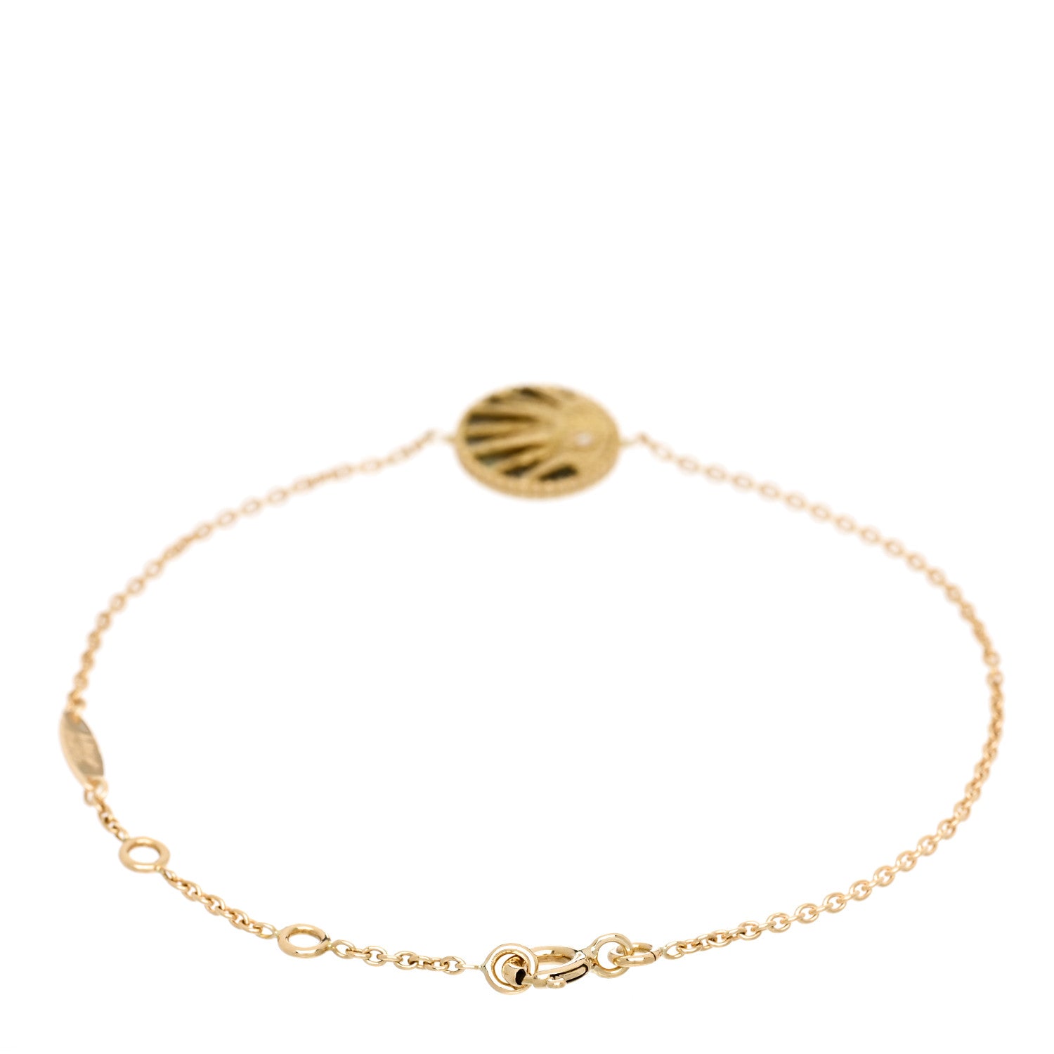 Christian Dior 18K Yellow Gold Diamond Black Onyx Mother of Pearl Rose Celeste Bracelet 3 of 6