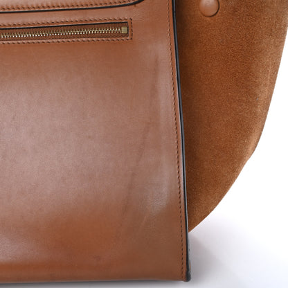 Celine Smooth Calfskin Suede Medium Trapeze Tan 15 of 18