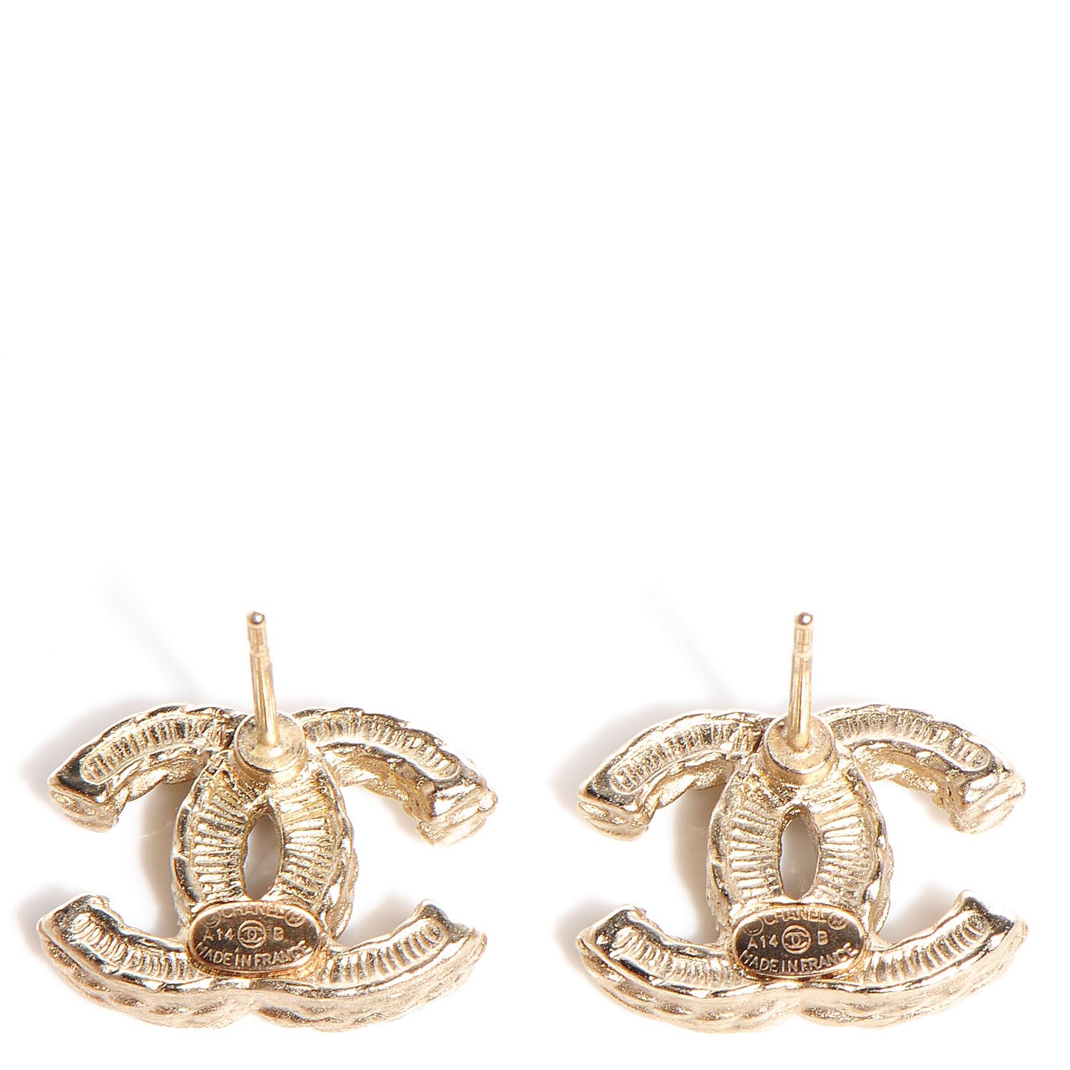 Chanel Pearl CC Earrings Light Gold 3 of 4