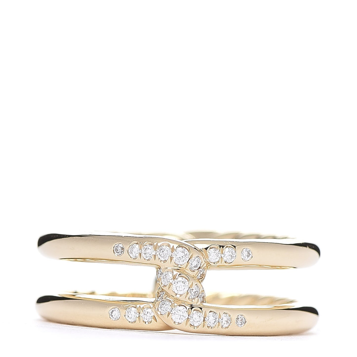 18K Yellow Gold Diamond 6.5mm Continuance Band Ring 52 6