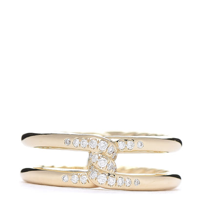 David Yurman 18K Yellow Gold Diamond 6.5mm Continuance Band Ring 52 6 1 of 4