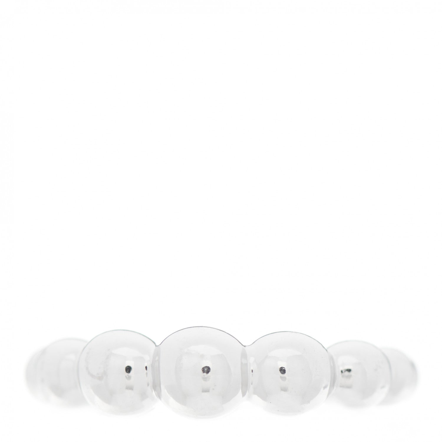 Van Cleef & Arpels 18K White Gold Perlee Pearls of Gold Variation Ring 50 5.5 1 of 6