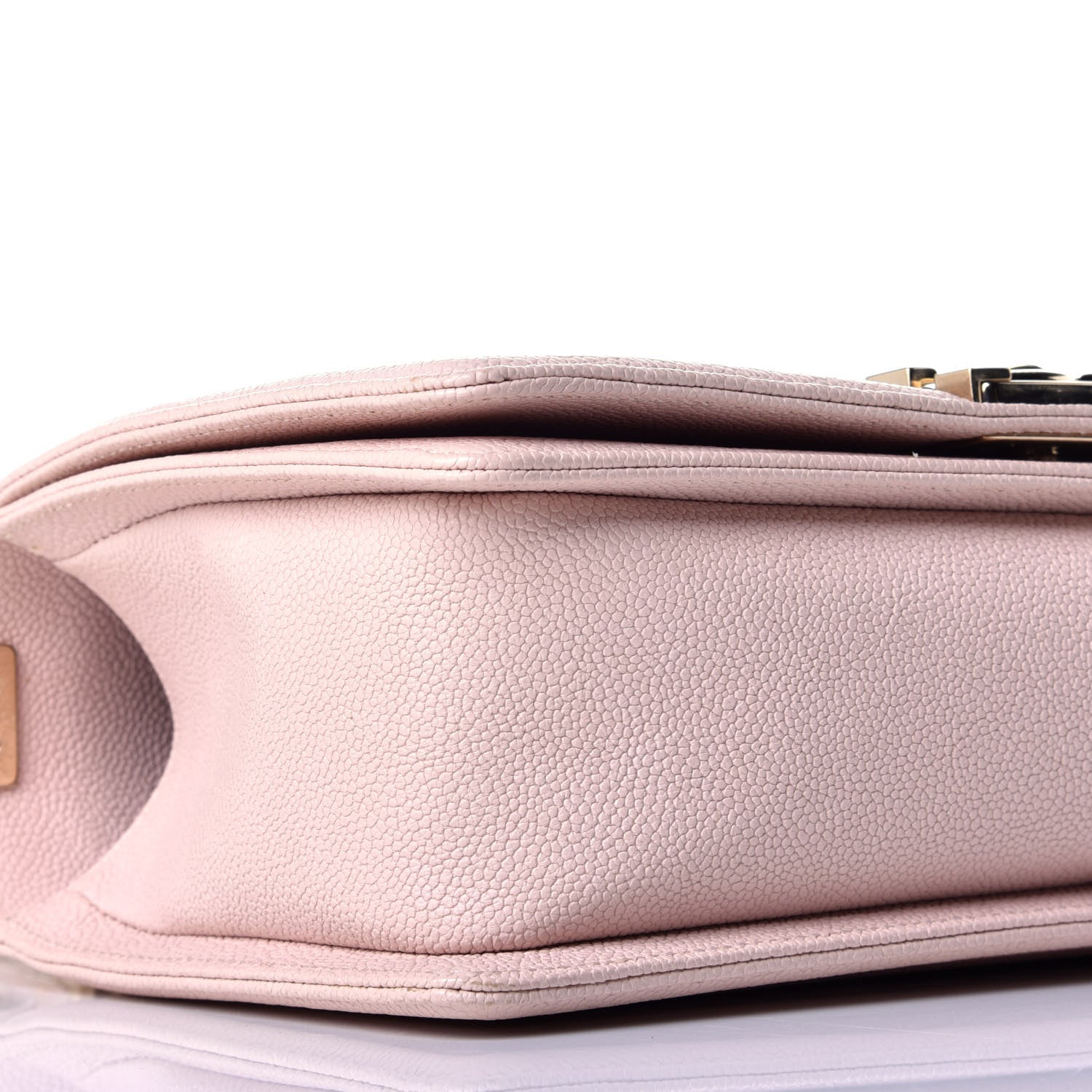 Chanel Caviar Chevron Quilted Medium Boy Flap Nude 8 of 10