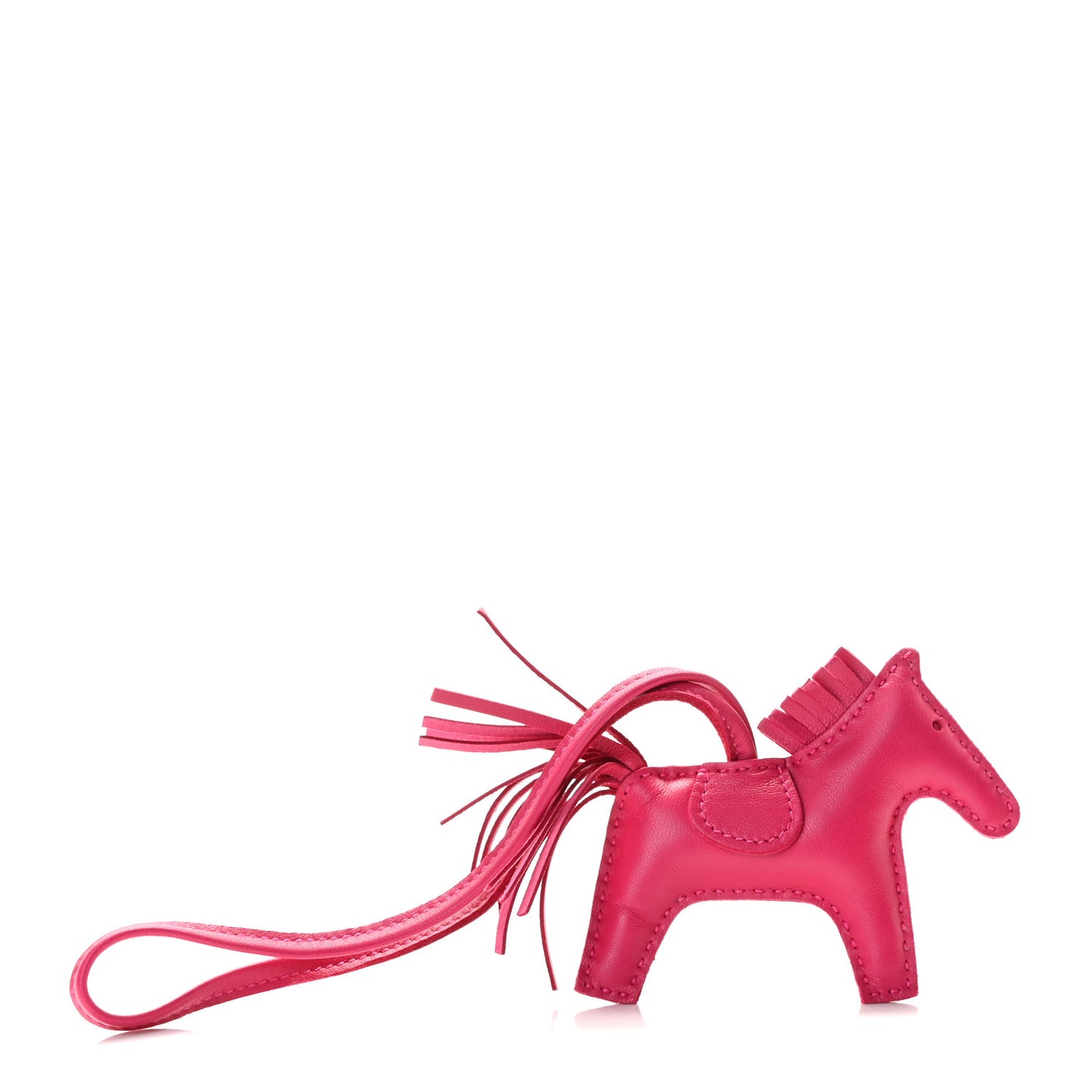 Milo Lambskin Grigri Rodeo Horse Bag Charm PM Rose Mexico
