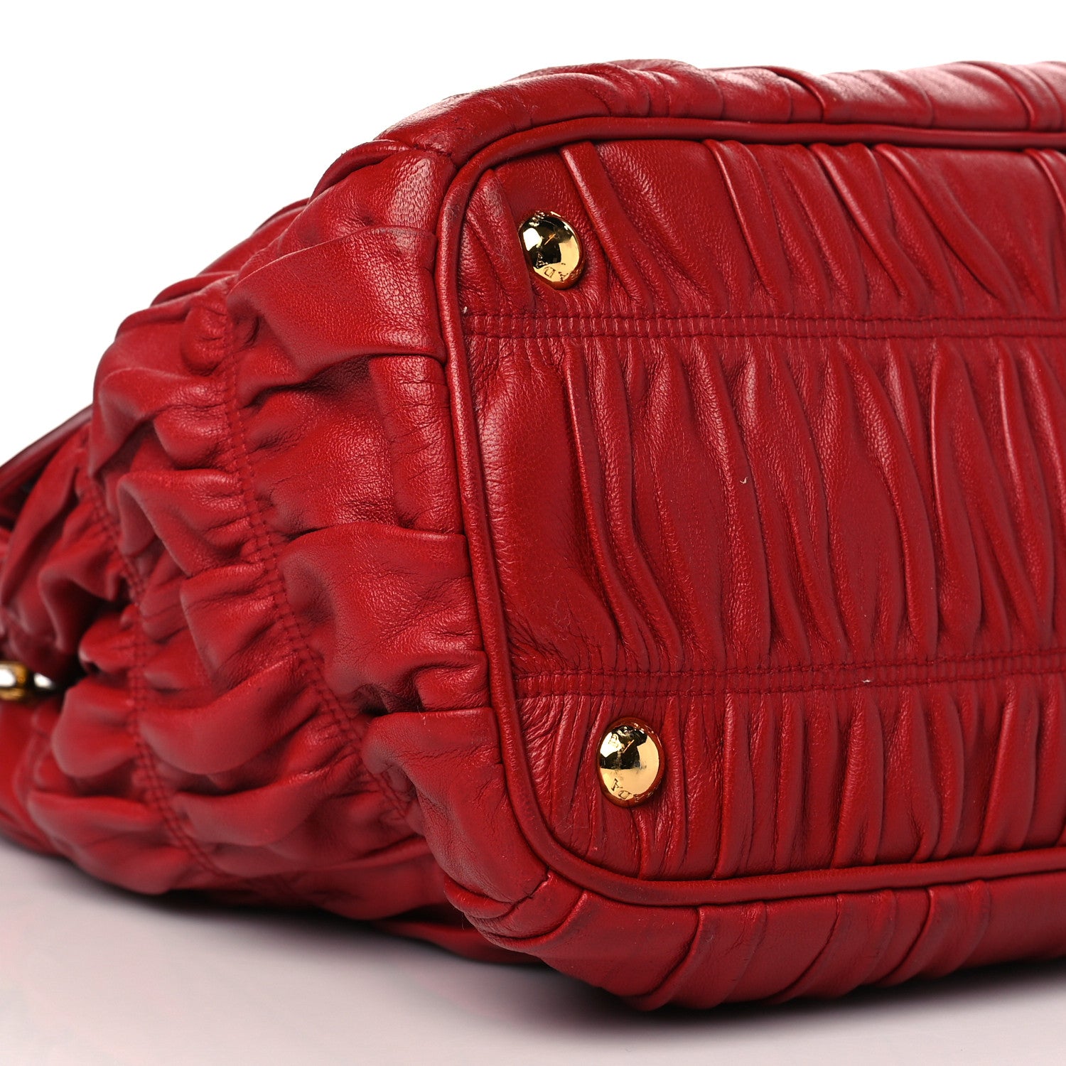 Prada Nappa Gaufre Tote Fuoco 10 of 14
