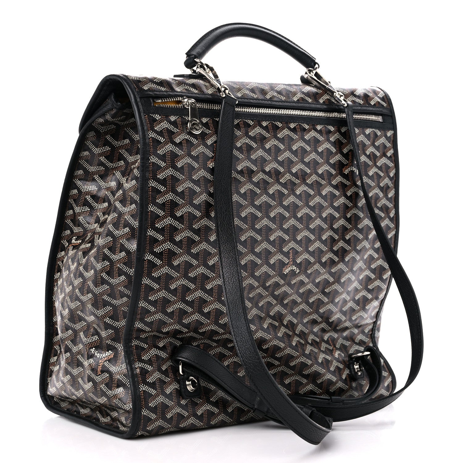 Goyard Goyardine Saint Leger Soft Briefcase Backpack Black 2 of 15
