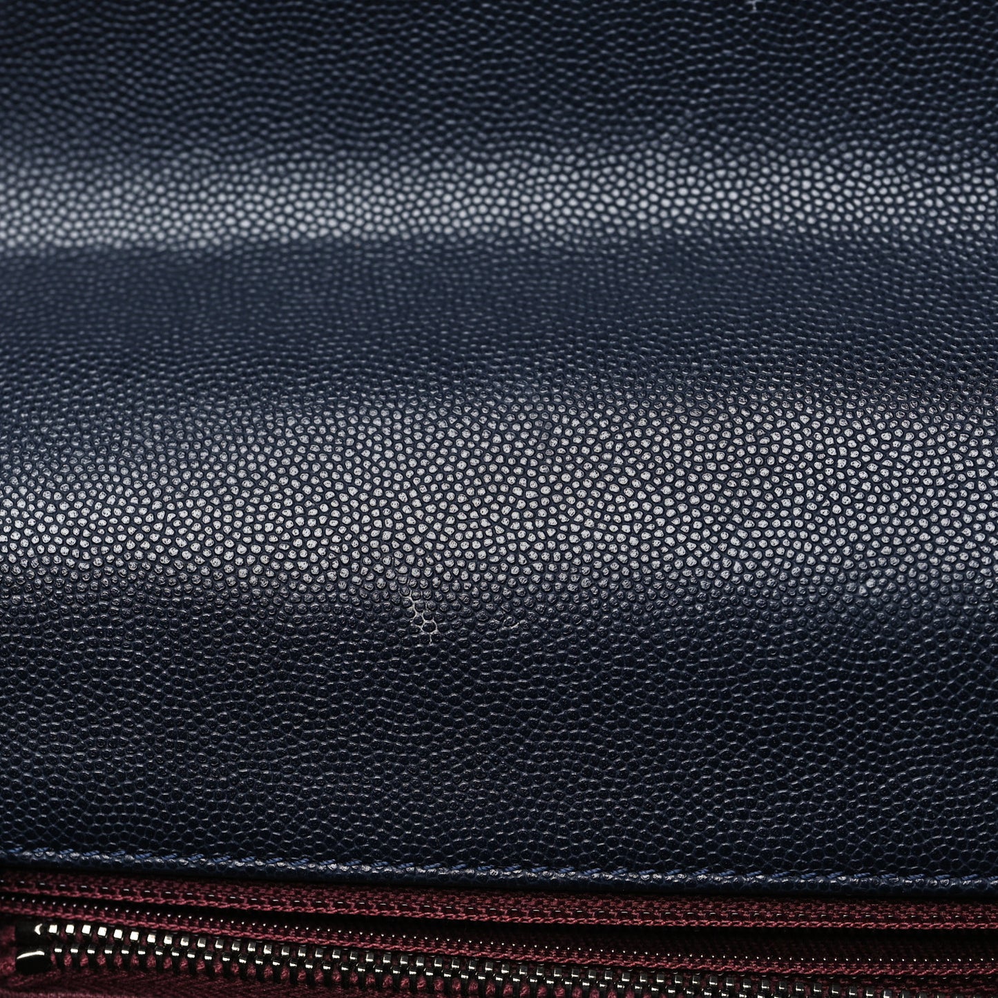 Caviar Quilted Small Coco Handle Flap Navy