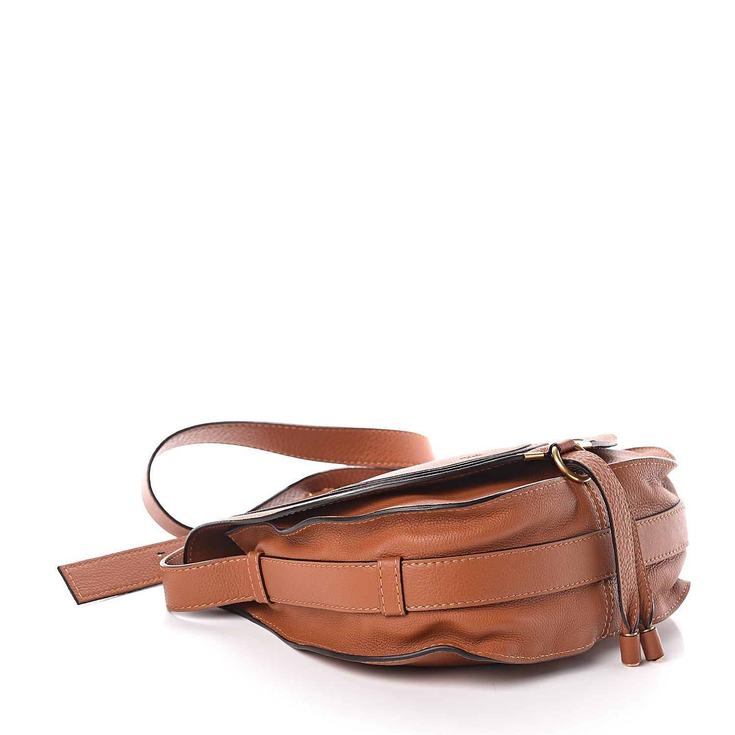 Chloe Calfskin Medium Marcie Round Crossbody Bag Tan 4 of 9