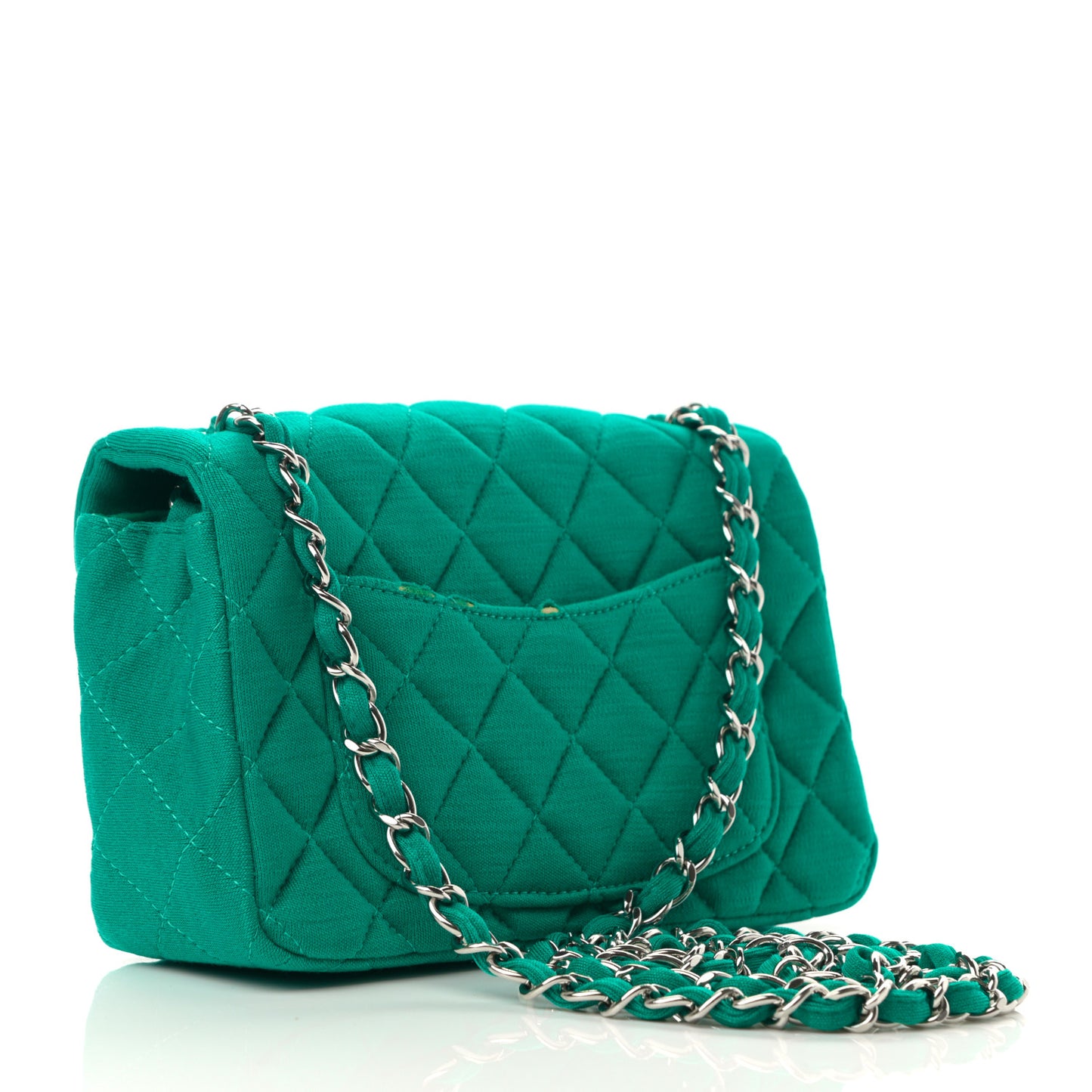 Jersey Quilted Mini Rectangular Flap Green