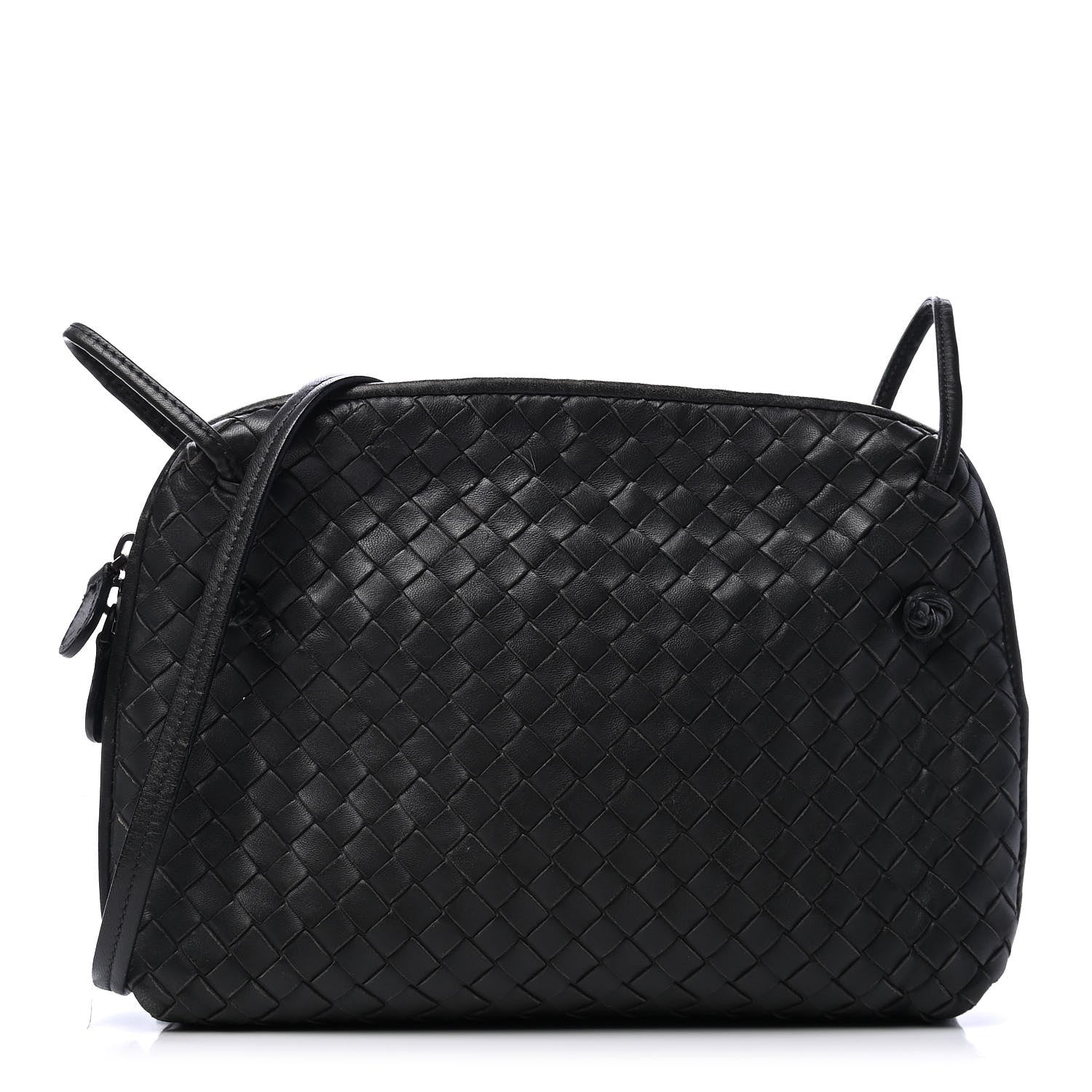 Bottega Veneta Nappa Intrecciato Pillow Crossbody Messenger Black 1 of 5