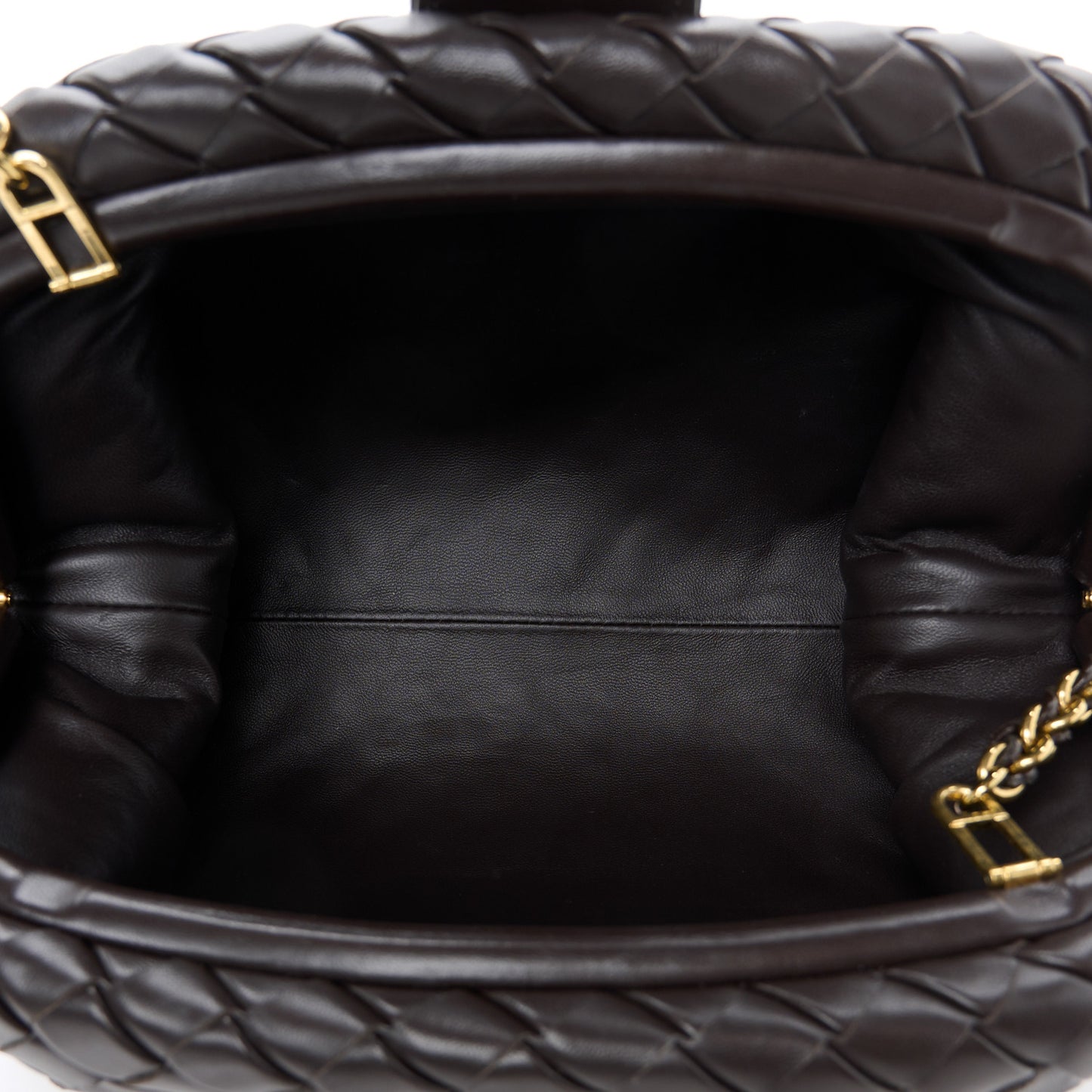 Nappa Intrecciato Teen The Lauren 1980 Clutch With Chain Fondant
