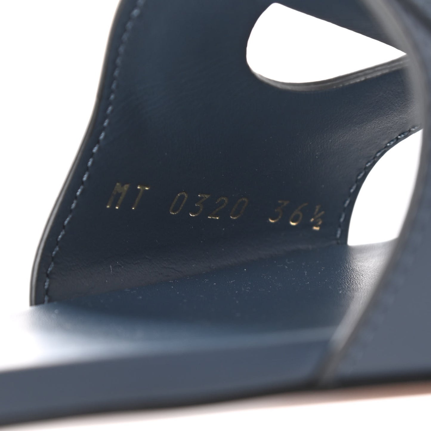 Calfskin D-Club Mule Sandal 36.5 Navy