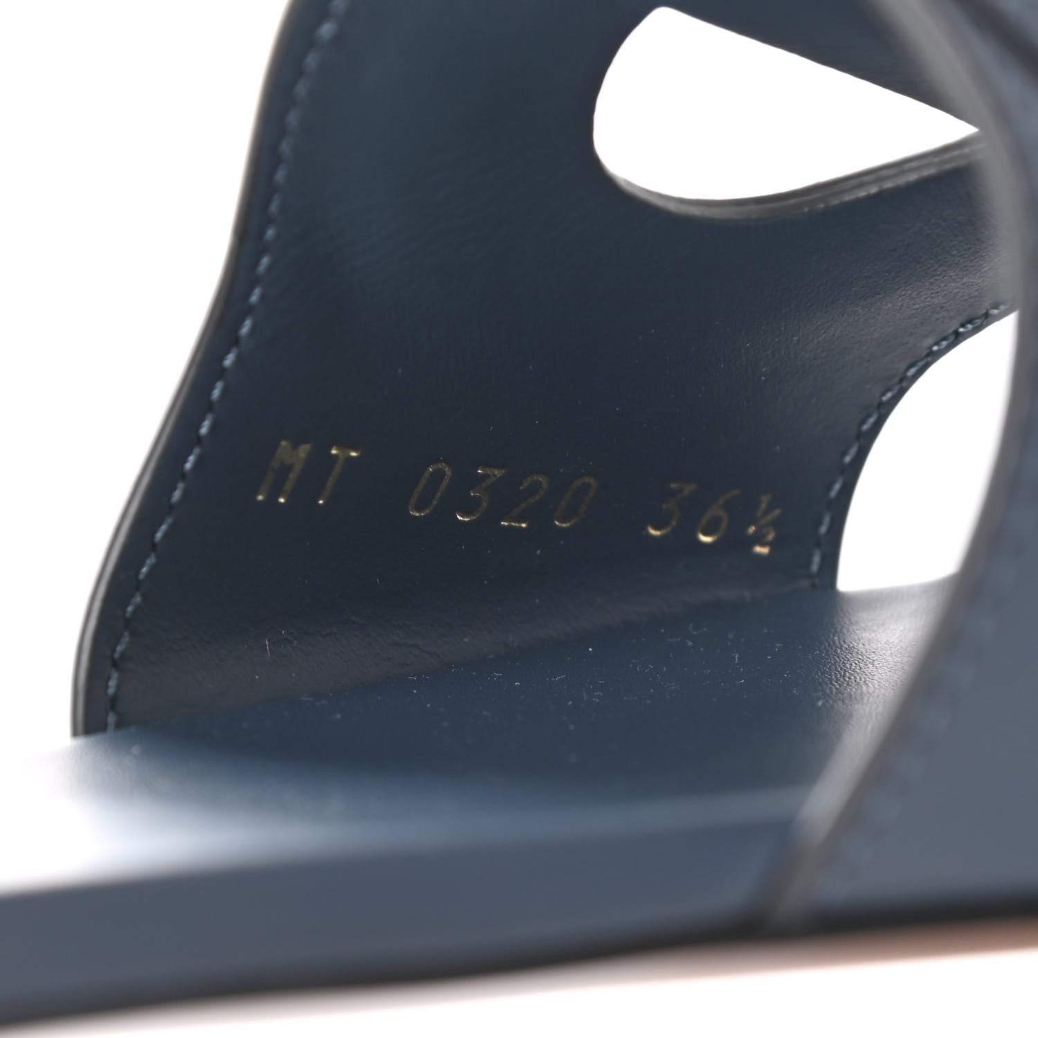 Christian Dior Calfskin D-Club Mule Sandal 36.5 Navy 8 of 9