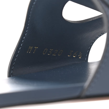 Christian Dior Calfskin D-Club Mule Sandal 36.5 Navy 8 of 9