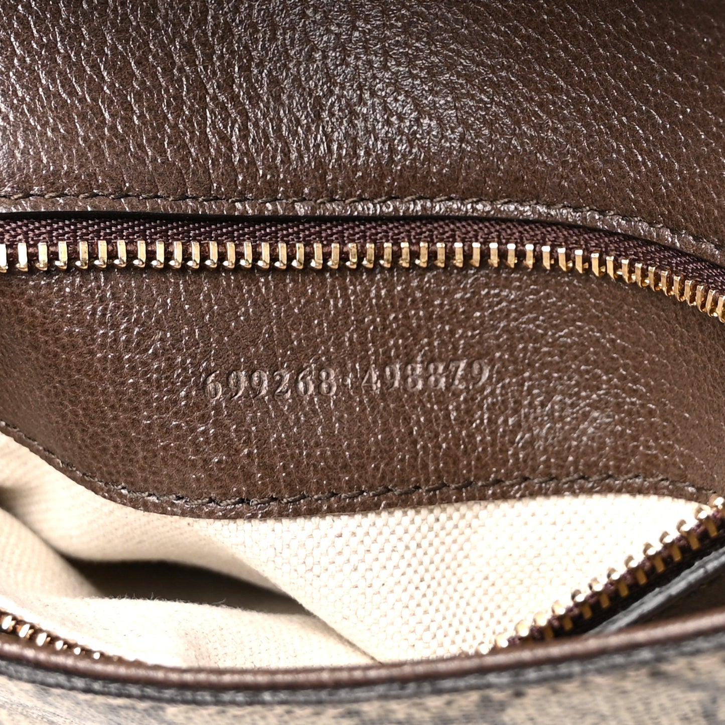 GG Supreme Monogram Textured Dollar Calfskin Blondie Chain Shoulder Flap Bag Beige Ebony New Acero