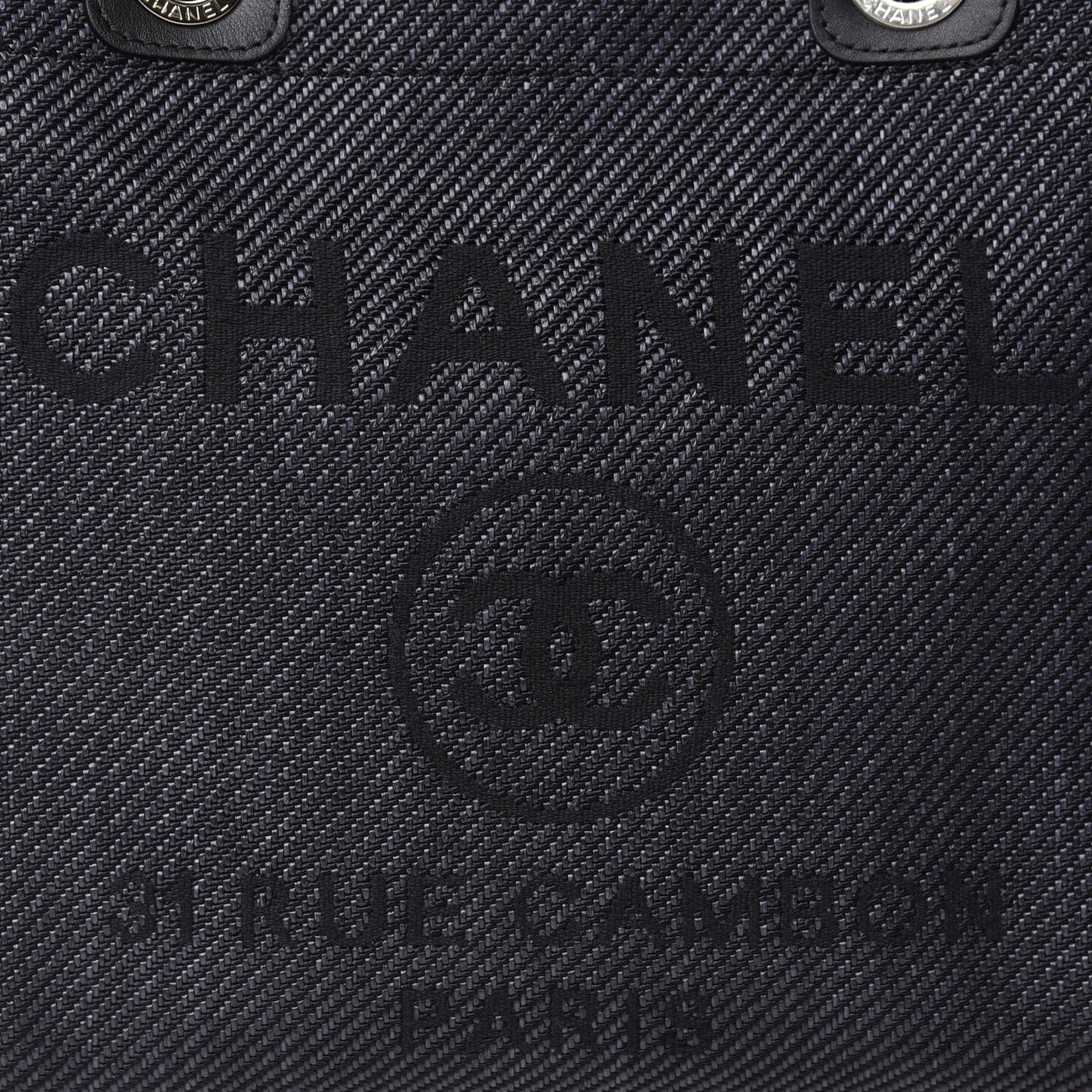 Chanel Mixed Fibers Calfskin Mini Deauville Tote Black 10 of 11
