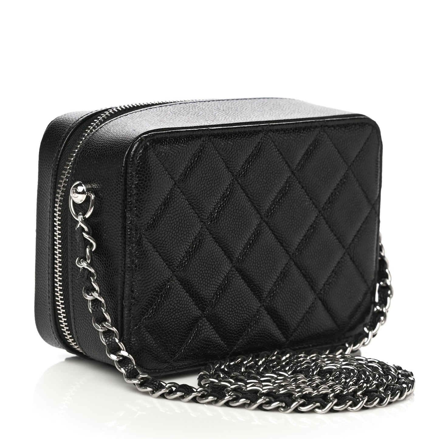 Caviar Quilted Camera Bag Black