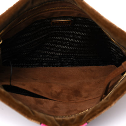 Prada Velvet Cahier Chain Shoulder Bag Cammello 4 of 10