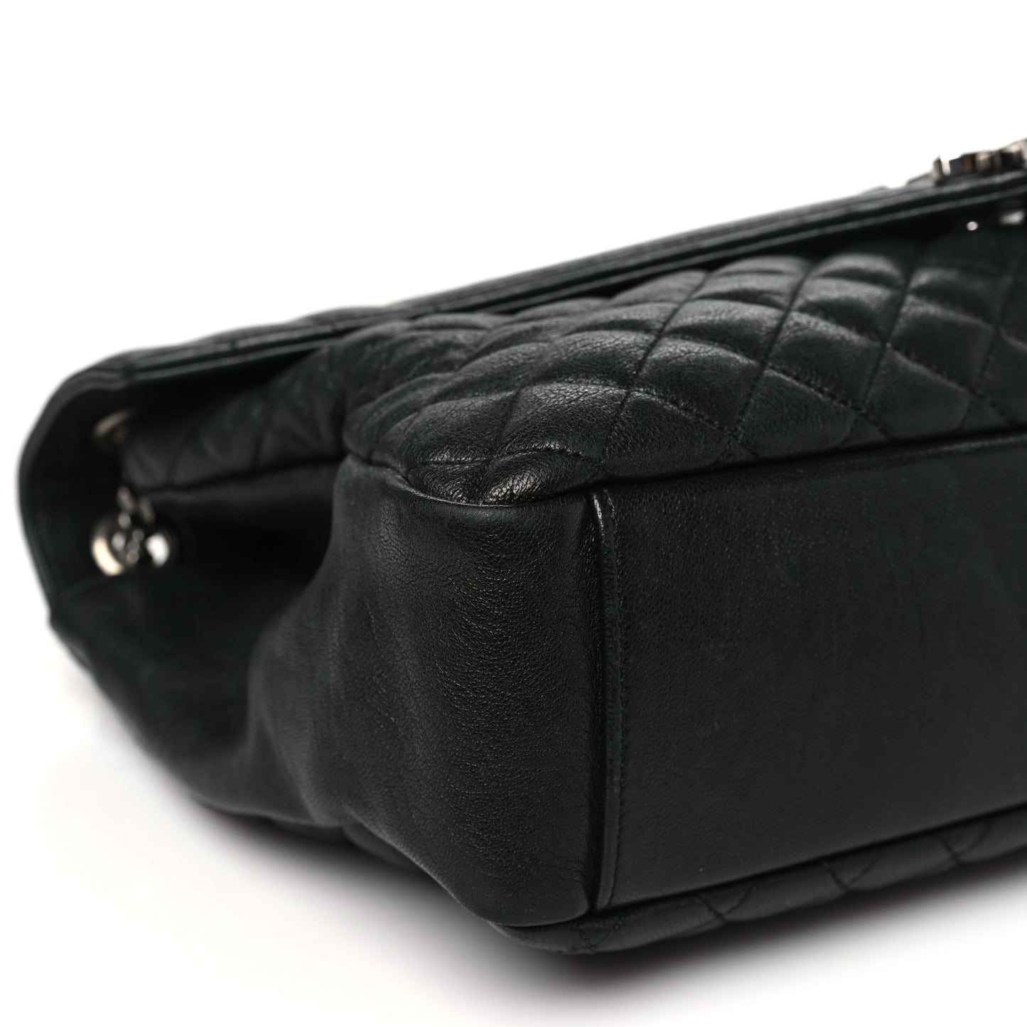 Calfskin Mixed Matelasse Triquilt Large Monogram Satchel Black
