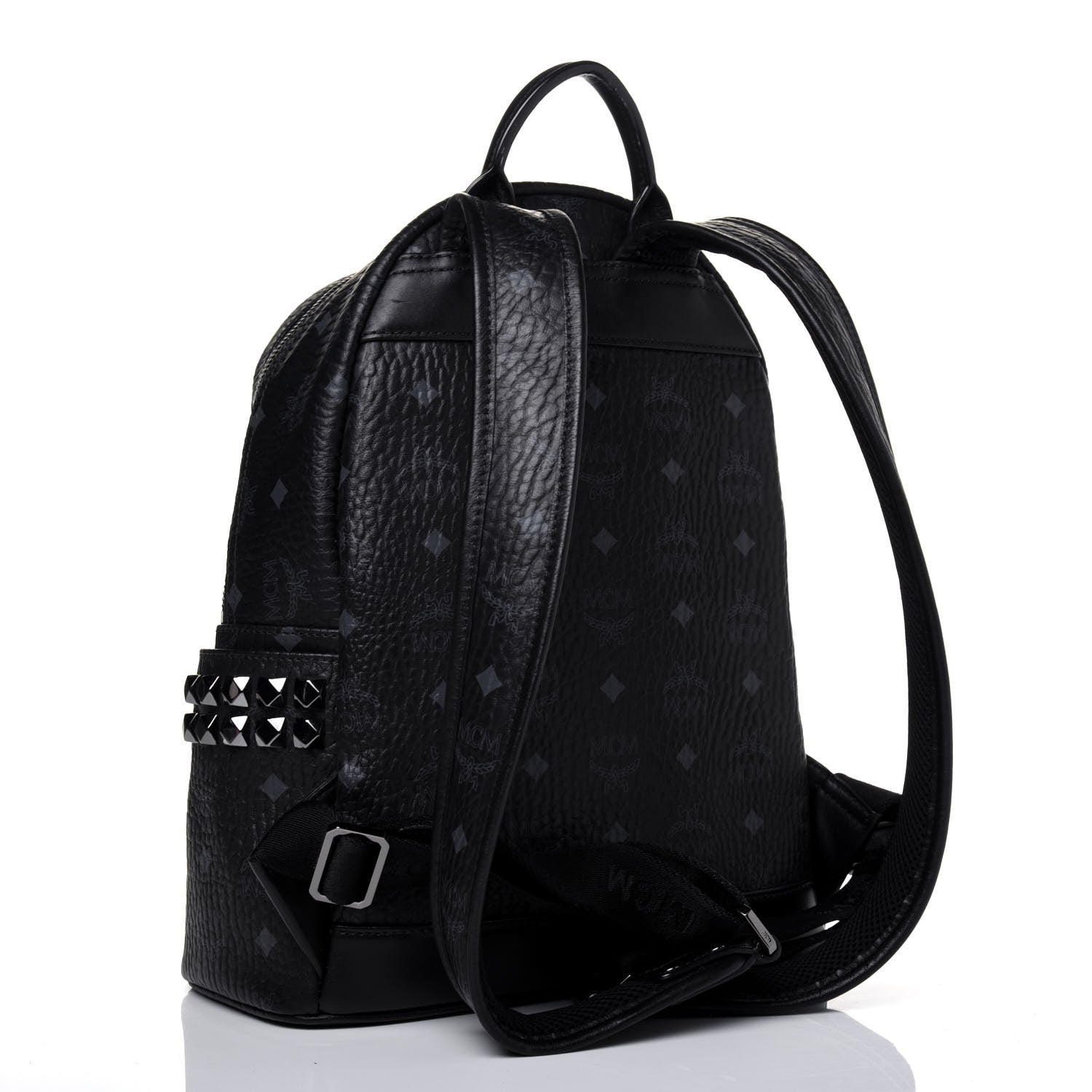 MCM Visetos Small Side Stud Stark Backpack Black 2 of 16