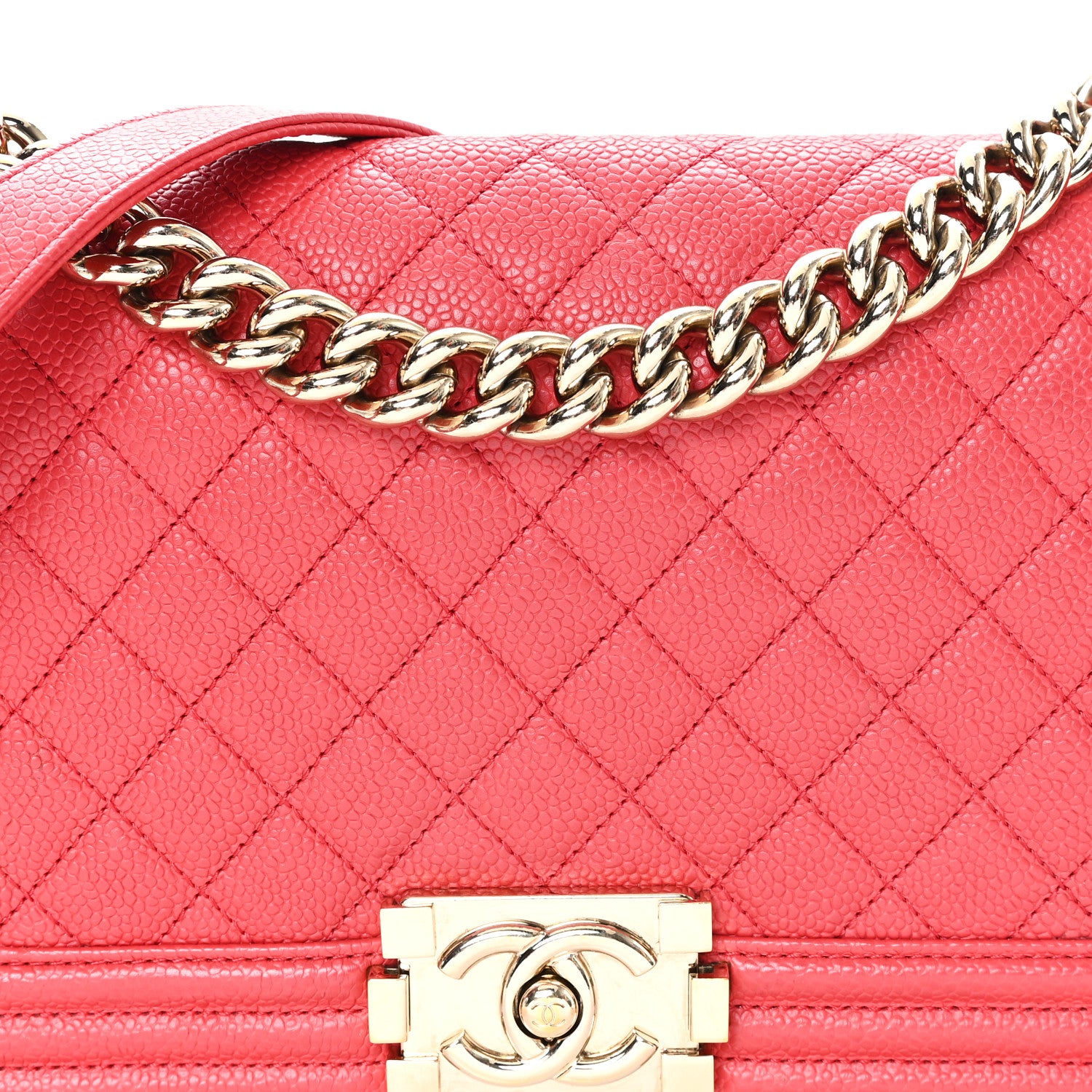 Chanel Caviar Quilted Medium Boy Flap Red 8 of 11