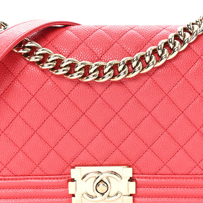 Chanel Caviar Quilted Medium Boy Flap Red 8 of 11