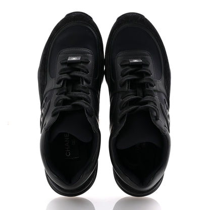 Chanel Lambskin Fabric CC Uniform Sneakers 39 Black 2 of 8