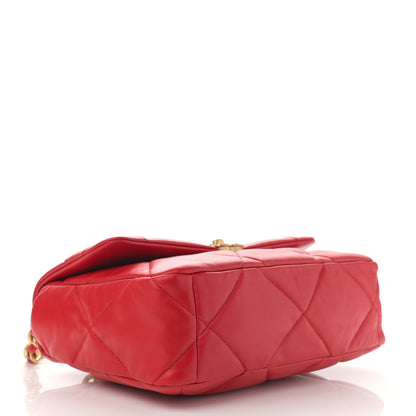 Chanel Lambskin Quilted Large Chanel 19 Flap Red 4 of 10