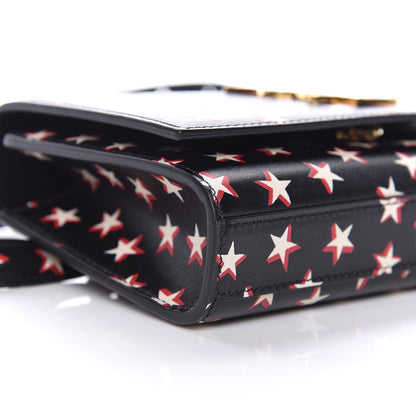 Saint Laurent Smooth Calfskin Star Print Monogram Kate Belt Bag Black Ivory Red 8 of 10