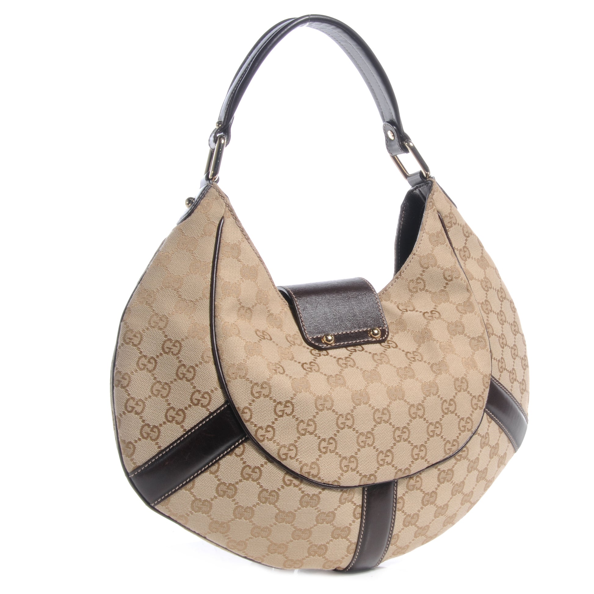 Gucci Monogram Horsebit Web Hobo Brown 3 of 7