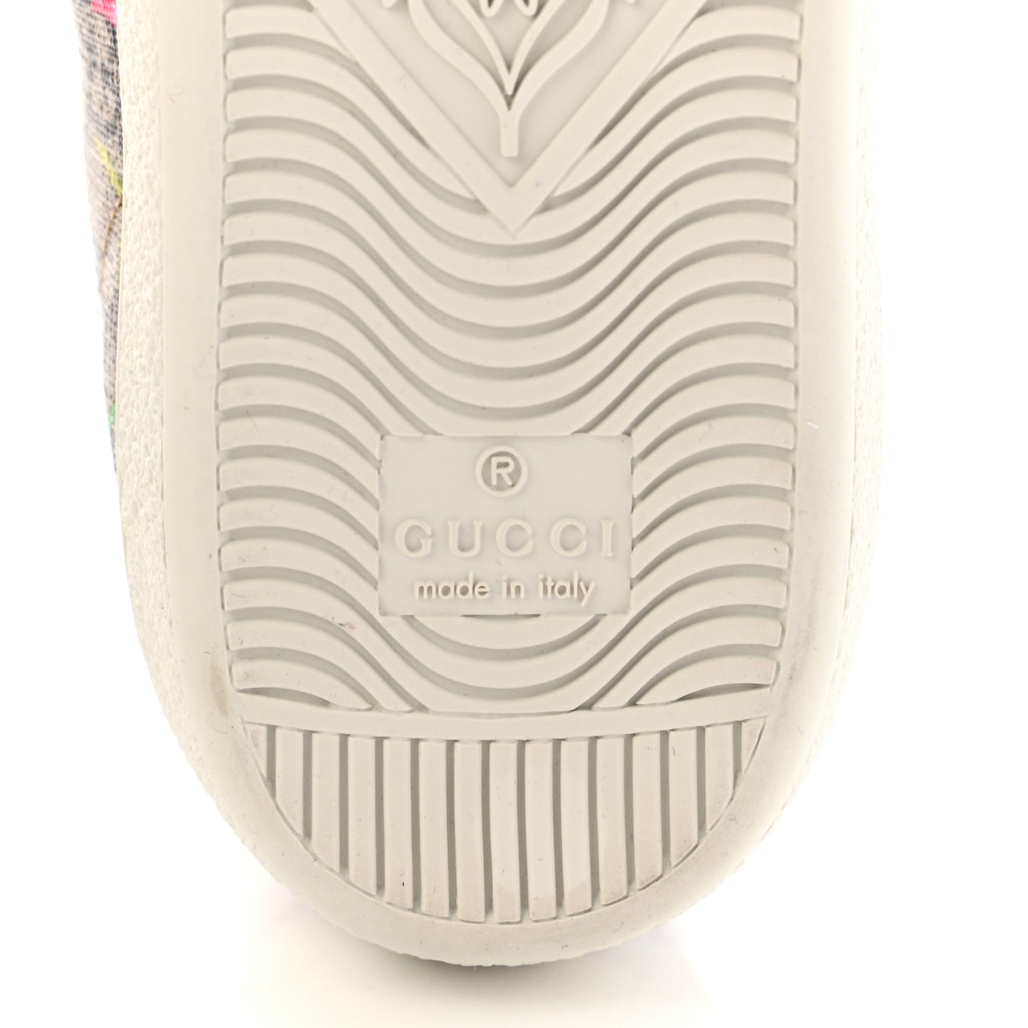 GG Supreme Monogram Flora Web Womens Ace Sneakers 35 Beige Multicolor Rosso
