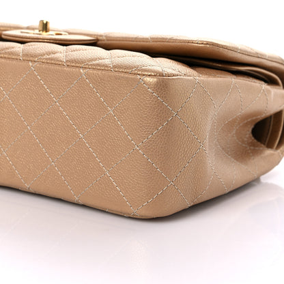 Chanel Pearly Caviar Quilted Jumbo Double Flap Gold 9 of 13