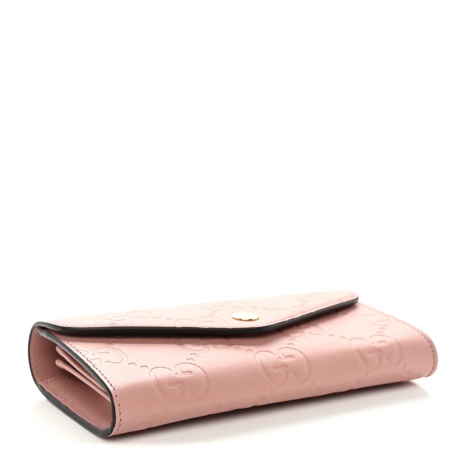 Gucci Calfskin GG Embossed Continental Wallet Porcelain Rose 4 of 8