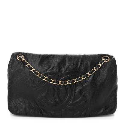 Chanel Vinyl Medium Rock and Chain Flap Black Black 1 of 11