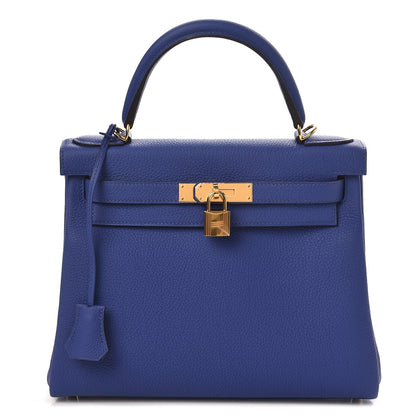 Hermes Togo Kelly Retourne 28 Bleu Electrique 1 of 32
