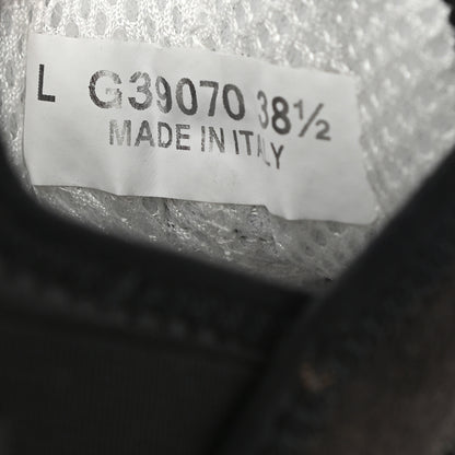 Chanel Fabric Suede CC Sneakers 38.5 Black Dark Grey 8 of 9