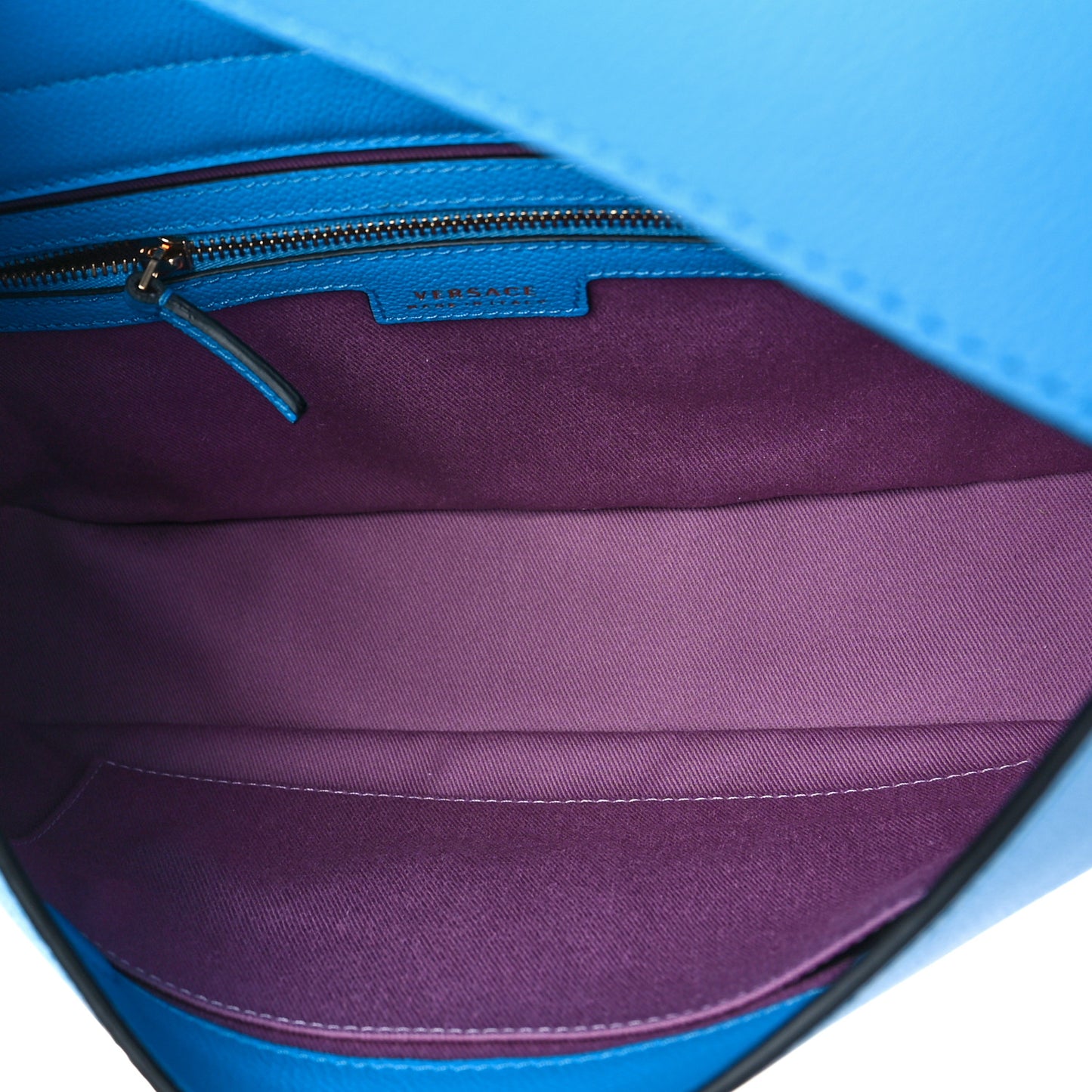 Grained Calfskin La Medusa Medium Hobo Crossbody Blue