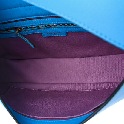 Versace Grained Calfskin La Medusa Medium Hobo Crossbody Blue 5 of 8