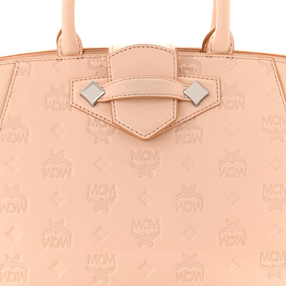 MCM Calfskin Ottomar Monogram Medium Essential Tote Bisque 8 of 11