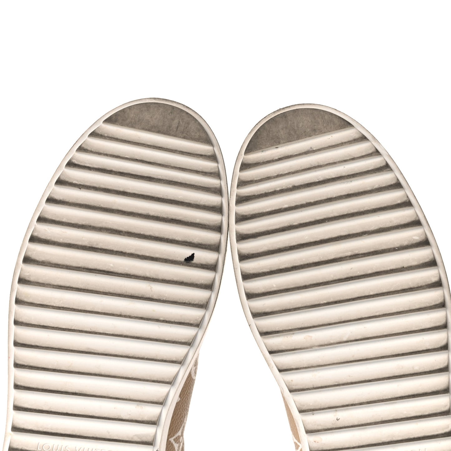 Monogram Giant Time Out Sneakers 36 Kaki White Beige