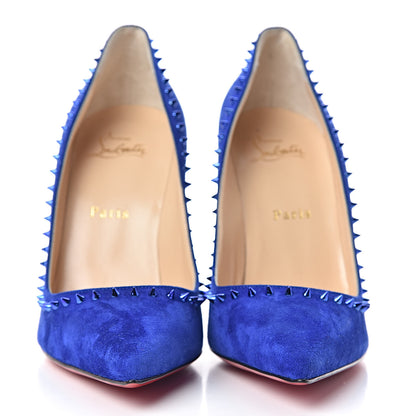 Christian Louboutin Veau Velours Anjalina 100 Pumps 39.5 Azulejo 2 of 10