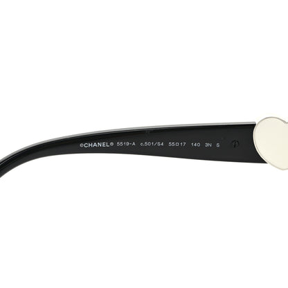Chanel Acetate Square CC Heart Sunglasses 5519 Black 5 of 7